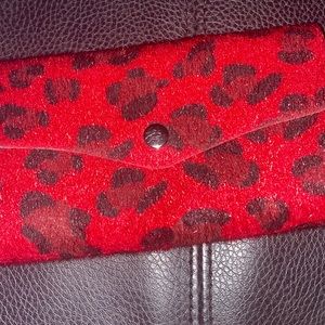 Red leopard fanny pack